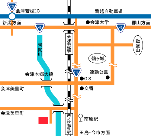 用水供給課(馬越浄水場)地図